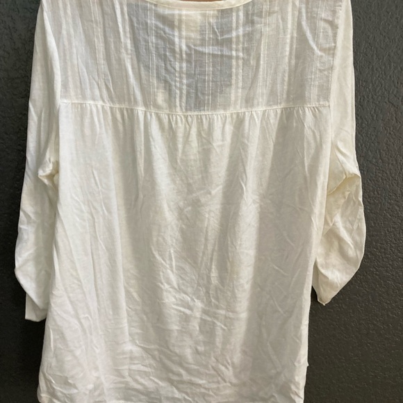 H&M White top/blouse/delicate Henley XL - Picture 10 of 10